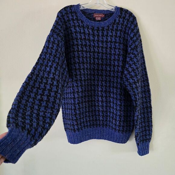 Vintage 90’s Jeffrey Banks 100% Wool Hand Knit Fisherman Sweater Size XL - Picture 3 of 5